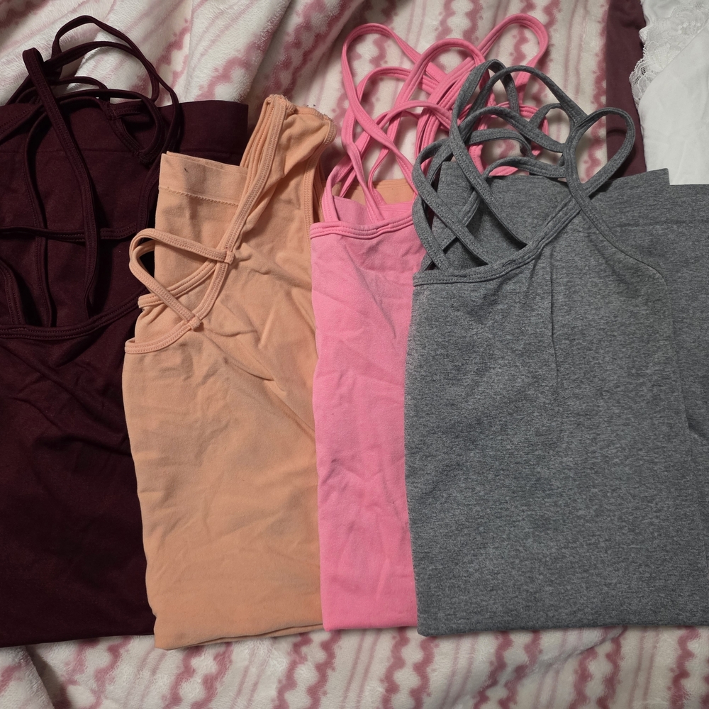 Various Colored Criss Cross Tanks Various Colored Criss Cross Tanks